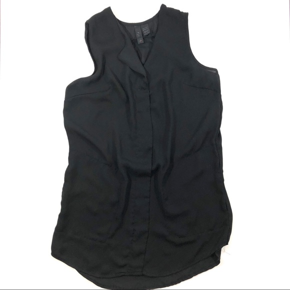 Tops - *Black Tunic Long Sleeveless Blouse